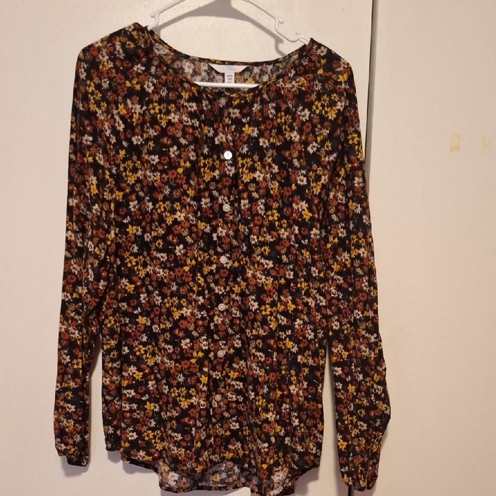 Time and Tru Multicolor Patterned Top
